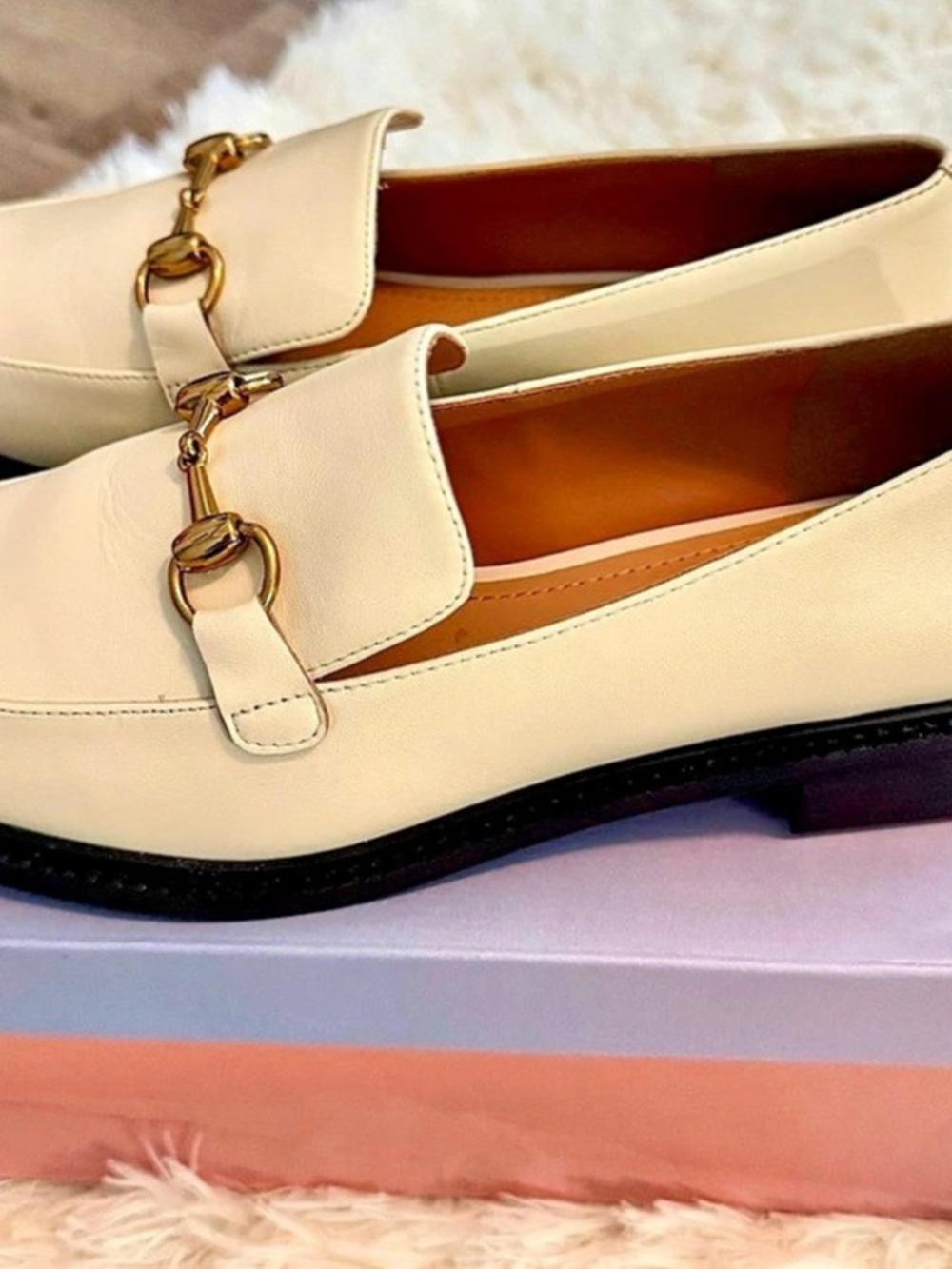 Lisa Vicky Cream Bit Loafers New